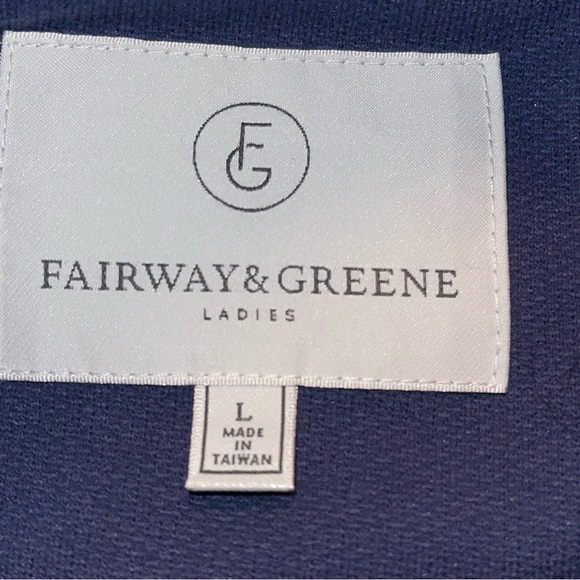 Fairway & Greene Ladies Zip Up Fleece Golf Jacket Size large Blue/Grey Golfing - Picture 4 of 5